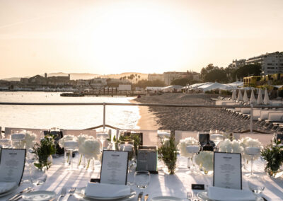 Évènement Roberto Cavalli sur le beach club du Carlton à Cannes lors du Festival de Cannes 2022